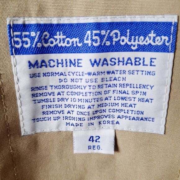 Misty Harbor Vintage Water Resistant Removable Faux Fur Lining Trench‎ Coat 42R - Picture 12 of 16